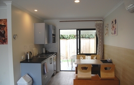 kitchen and dining area